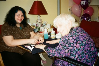 11 years ago my Grandma and I in her nursing home room